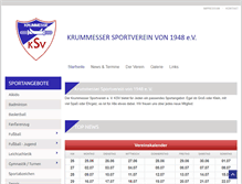 Tablet Screenshot of krummesser-sv.de